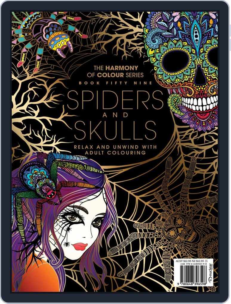 Download Colouring Book Spider And Skulls Magazine Digital Discountmags Com Australia