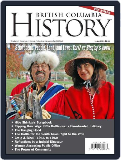 British Columbia History February 1st, 2019 Digital Back Issue Cover