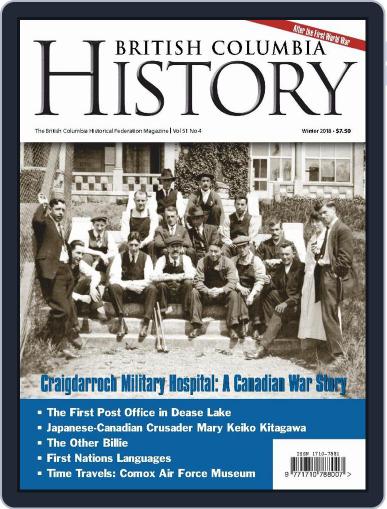 British Columbia History December 1st, 2018 Digital Back Issue Cover