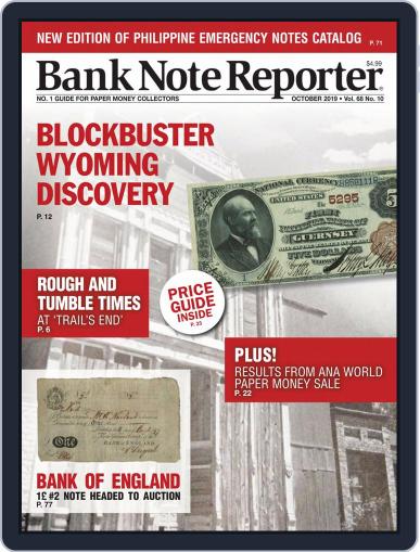 Banknote Reporter October 1st, 2019 Digital Back Issue Cover