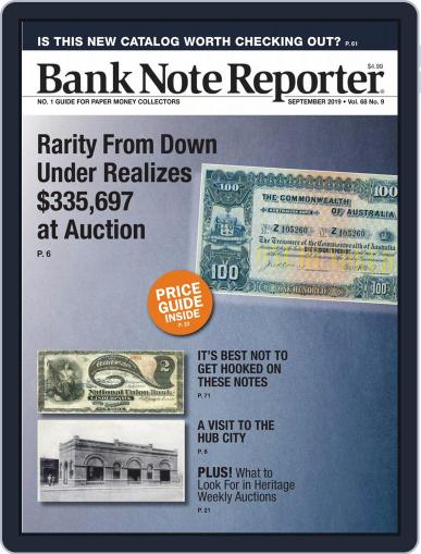 Banknote Reporter September 1st, 2019 Digital Back Issue Cover