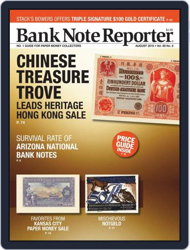 Banknote Reporter August 1st, 2019 Digital Back Issue Cover