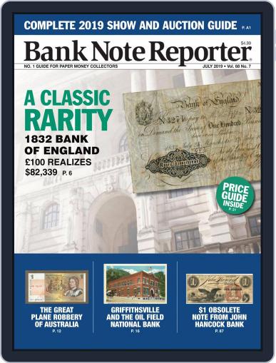 Banknote Reporter July 1st, 2019 Digital Back Issue Cover
