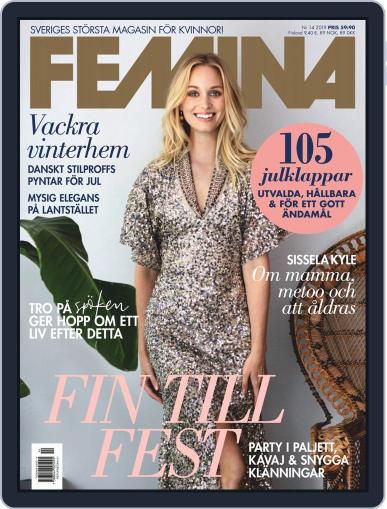 Femina Sweden December 3rd, 2019 Digital Back Issue Cover