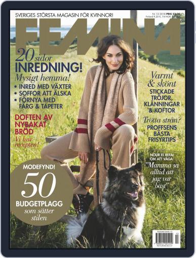 Femina Sweden December 2nd, 2018 Digital Back Issue Cover