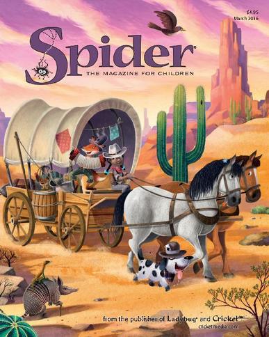 Spider Magazine Stories, Games, Activites And Puzzles For Children And Kids March 1st, 2016 Digital Back Issue Cover
