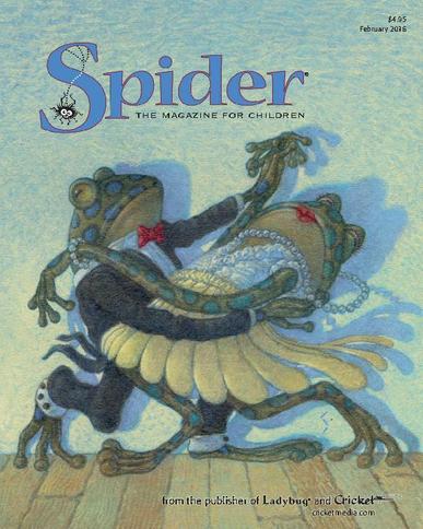 Spider Magazine Stories, Games, Activites And Puzzles For Children And Kids February 1st, 2016 Digital Back Issue Cover