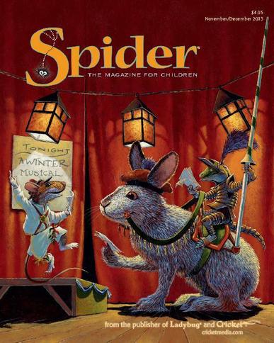 Spider Magazine Stories, Games, Activites And Puzzles For Children And Kids November 1st, 2015 Digital Back Issue Cover