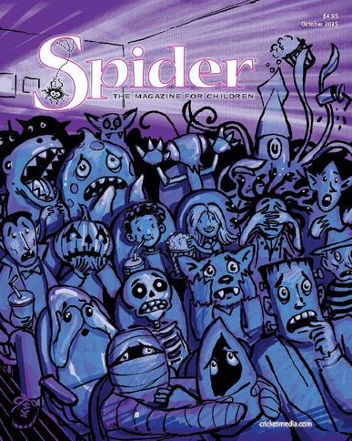 Spider Magazine Stories, Games, Activites And Puzzles For Children And Kids October 1st, 2015 Digital Back Issue Cover