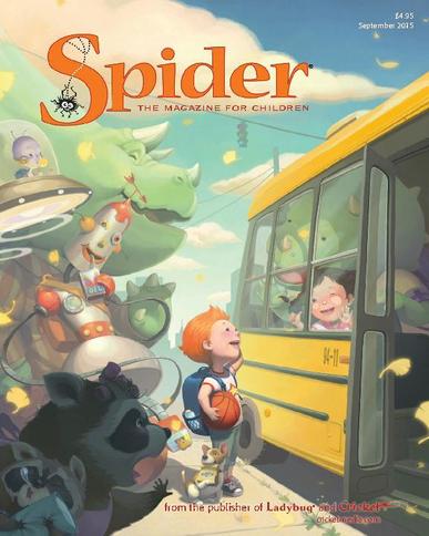 Spider Magazine Stories, Games, Activites And Puzzles For Children And Kids September 1st, 2015 Digital Back Issue Cover