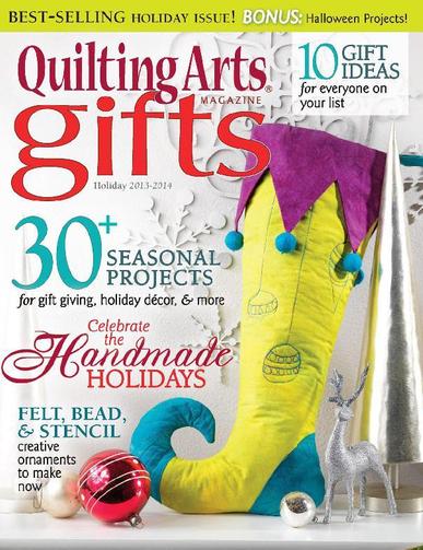 Quilting Arts Holiday August 28th, 2013 Digital Back Issue Cover