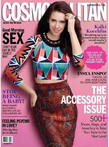 Cosmopolitan India September 1st, 2015 Digital Back Issue Cover