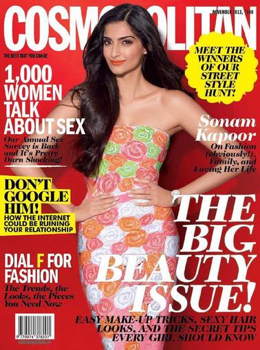 Cosmopolitan India November 16th, 2013 Digital Back Issue Cover