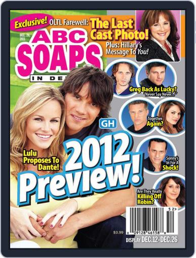 ABC Soaps In Depth December 9th, 2011 Digital Back Issue Cover