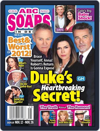 ABC Soaps In Depth November 8th, 2012 Digital Back Issue Cover