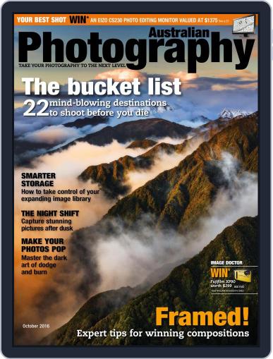 Australian Photography October 1st, 2016 Digital Back Issue Cover