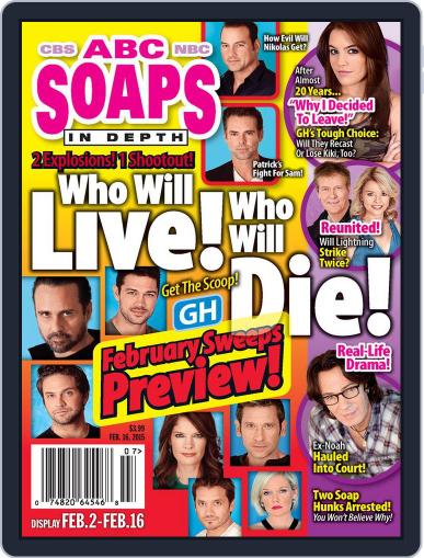 ABC Soaps In Depth February 16th, 2015 Digital Back Issue Cover