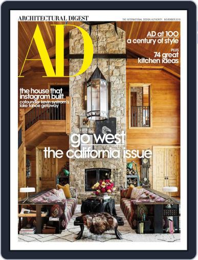Architectural Digest November 1st, 2019 Digital Back Issue Cover
