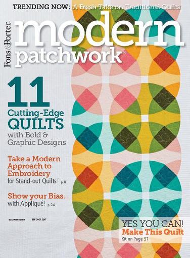 Modern Patchwork September 1st, 2017 Digital Back Issue Cover