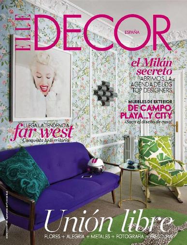 Elle Decoration Espana April 21st, 2015 Digital Back Issue Cover