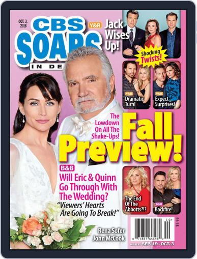 CBS Soaps In Depth October 3rd, 2016 Digital Back Issue Cover