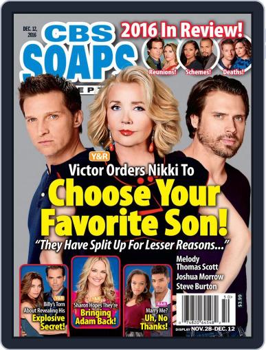 CBS Soaps In Depth December 12th, 2016 Digital Back Issue Cover