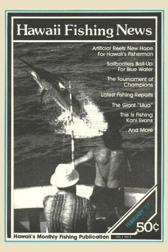 Hawaii Fishing News February 1st, 1977 Digital Back Issue Cover