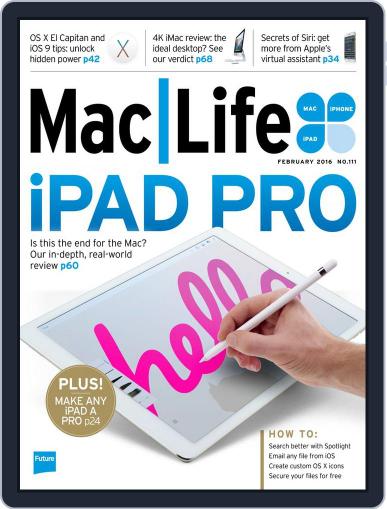 MacLife January 12th, 2016 Digital Back Issue Cover