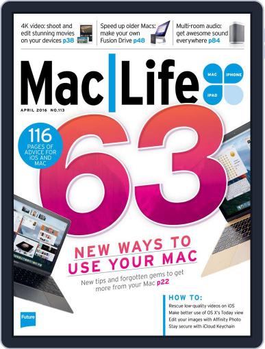 MacLife April 1st, 2016 Digital Back Issue Cover