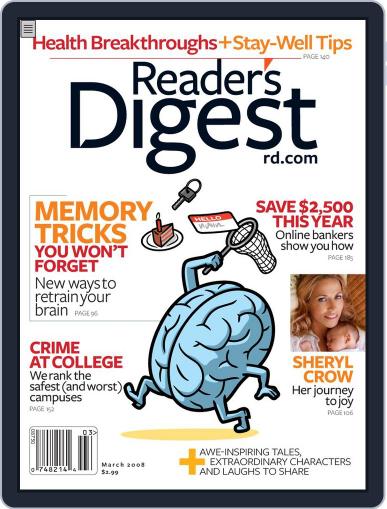 Reader's Digest February 28th, 2008 Digital Back Issue Cover