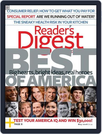 Reader's Digest April 28th, 2008 Digital Back Issue Cover