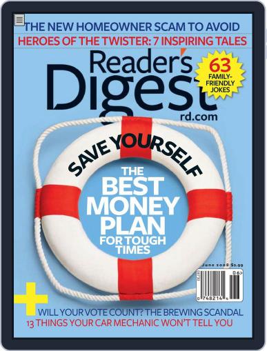 Reader's Digest May 19th, 2008 Digital Back Issue Cover