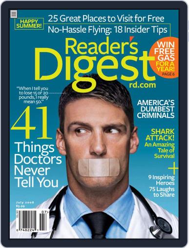 Reader's Digest June 30th, 2008 Digital Back Issue Cover