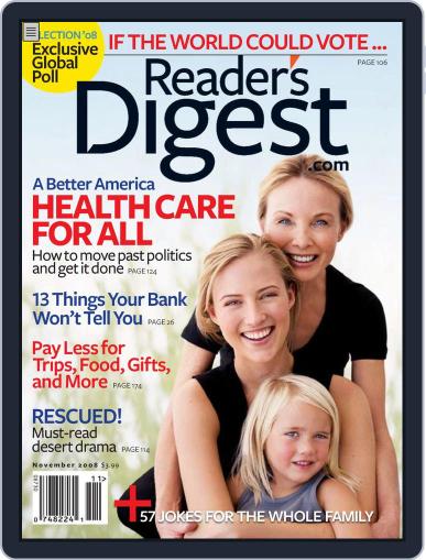 Reader's Digest October 24th, 2008 Digital Back Issue Cover