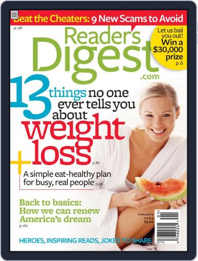 Reader's Digest December 23rd, 2008 Digital Back Issue Cover