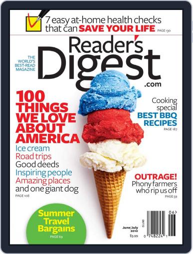 Reader's Digest May 18th, 2010 Digital Back Issue Cover