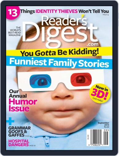 Reader's Digest August 17th, 2010 Digital Back Issue Cover