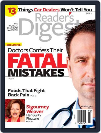 Reader's Digest September 21st, 2010 Digital Back Issue Cover