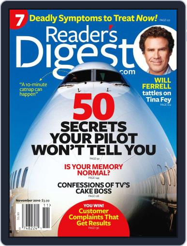 Reader's Digest October 19th, 2010 Digital Back Issue Cover