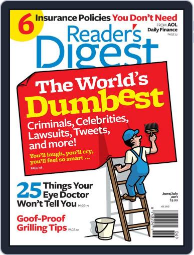 Reader's Digest May 18th, 2011 Digital Back Issue Cover
