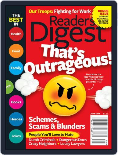 Reader's Digest May 15th, 2012 Digital Back Issue Cover