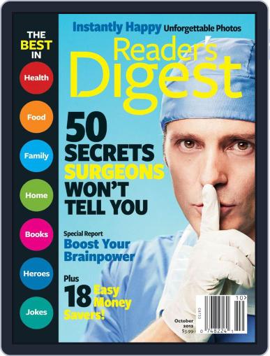 Reader's Digest September 18th, 2012 Digital Back Issue Cover