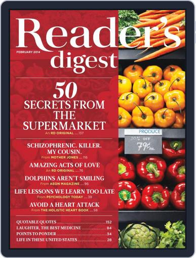 Reader's Digest February 1st, 2014 Digital Back Issue Cover