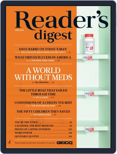 Reader's Digest June 1st, 2014 Digital Back Issue Cover