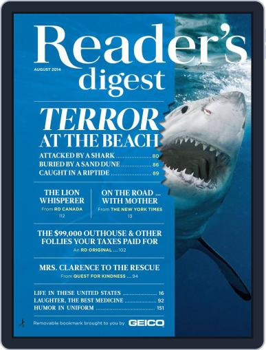 Reader's Digest August 1st, 2014 Digital Back Issue Cover