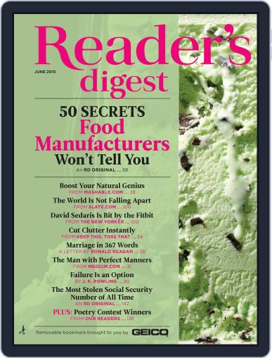 Reader's Digest June 1st, 2015 Digital Back Issue Cover