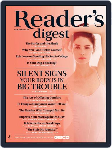 Reader's Digest September 1st, 2015 Digital Back Issue Cover