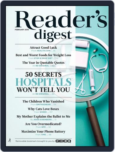 Reader's Digest February 1st, 2016 Digital Back Issue Cover