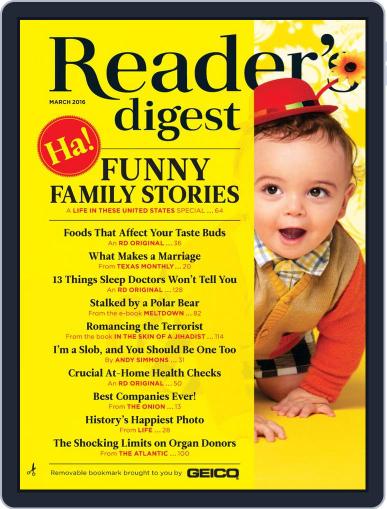 Reader's Digest March 1st, 2016 Digital Back Issue Cover