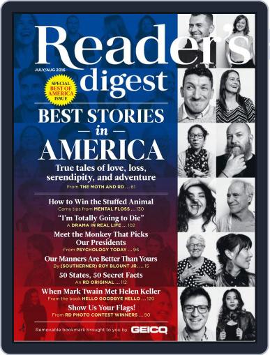 Reader's Digest July 1st, 2016 Digital Back Issue Cover